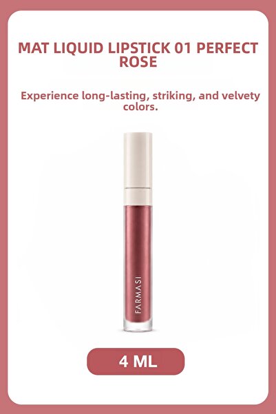 Farmasi Matte Liquid Lipstick - Perfect Rose 4 ml