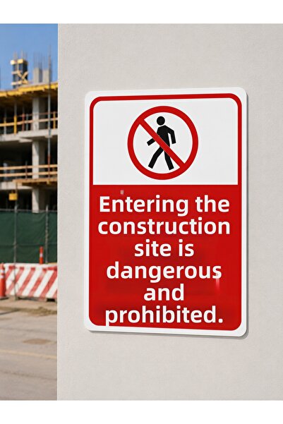 ünalgrup Entering the Construction Site Is Dangerous and Prohibited Work Safe...