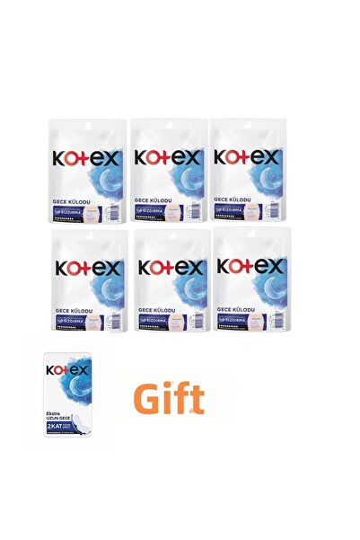 Kotex سراويل داخلية ليلية للحيض 2 عبوة 6 عبوات