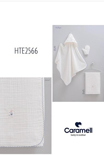 Caramell 100% Cotton Towel Set Indigo Crml.Hte2566.Indg