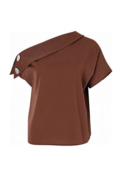 Συλλογή Trendyol Καφέ Υφαντή Μπλούζα (Κάτω & Άνω Μέρος) TWOSS26BZ00842