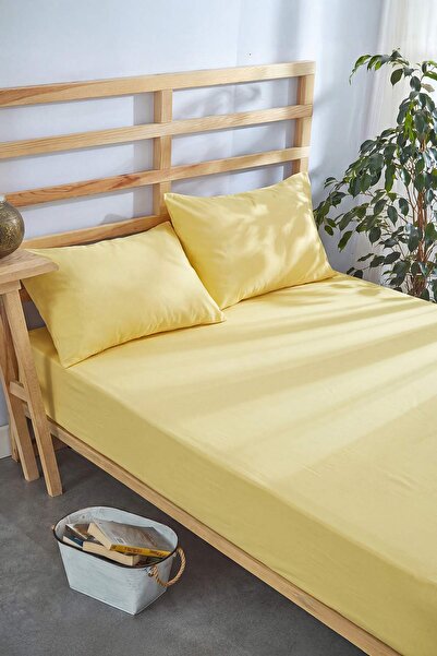 TRENDYOLMİLLA HOME ملاءة مزدوجة مطاطية سهلة الكي مقاس 180 × 200 + 30 سم وغطاء...