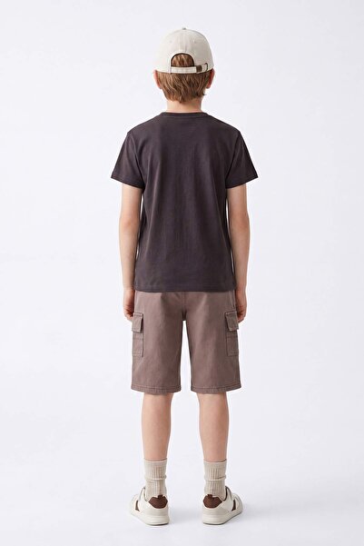 TRENDYOLKIDS Anthracite Boys' Knitted Top and Bottom Set Tkdss26Au00147