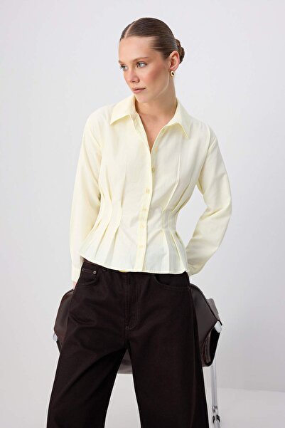Trendyol Collection Light Yellow Shirt Twoaw24Go00186