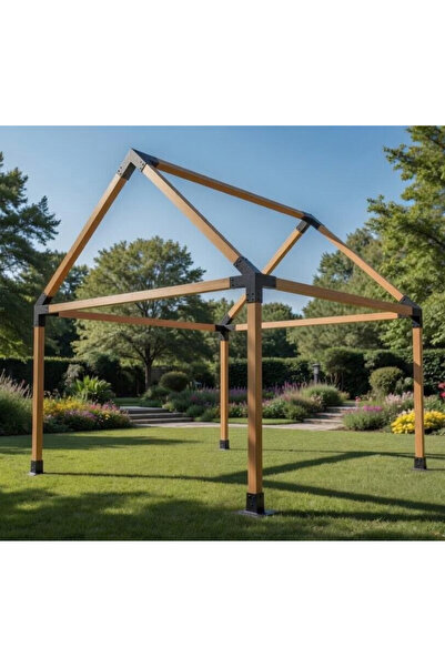 Orb Enerji Çardak Pergola Birleştirme Seti 10x10 Aparatlar 45 Derece Çatı Eğimi