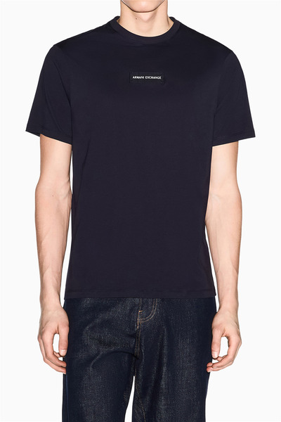 Armani Exchange Erkek Bisiklet Yaka T-Shirt Lacivert