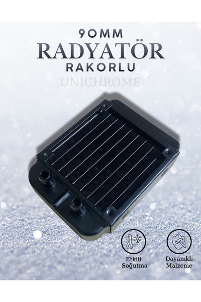 ZAUSS 90mm Alüminyum Cpu Su Soğutma Radyatörü
