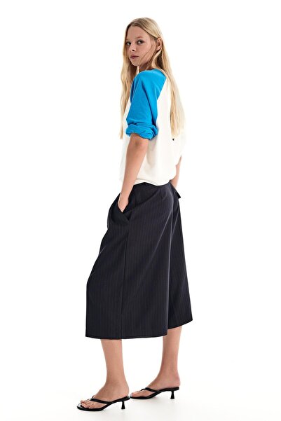 Bershka Çizgili culotte bermuda