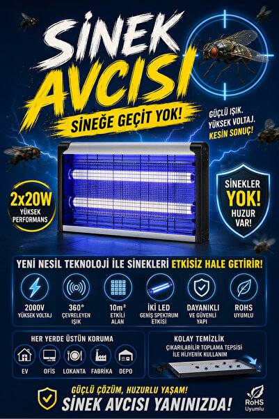 Blooming Plus Elektirikli Uv Işıklı Sivrisinek Öldürücü Sinek Öldürücü Kovucu...