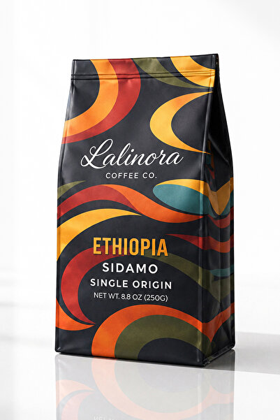 Lalinora Coffee Co - قهوة إثيوبيا سيدامو الأساسية 250 جرام، إسبرسو وفلتر، حاص...