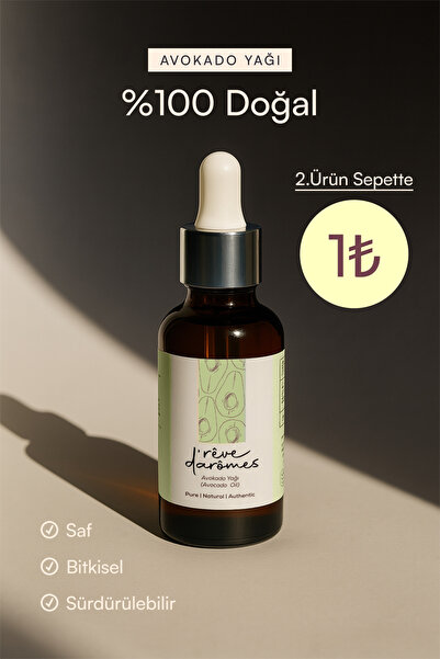 Rêve d’Arômes %100 Doğal Yoğun Cilt & Saç Nemlendirici Avokado Yağı – 50 ml