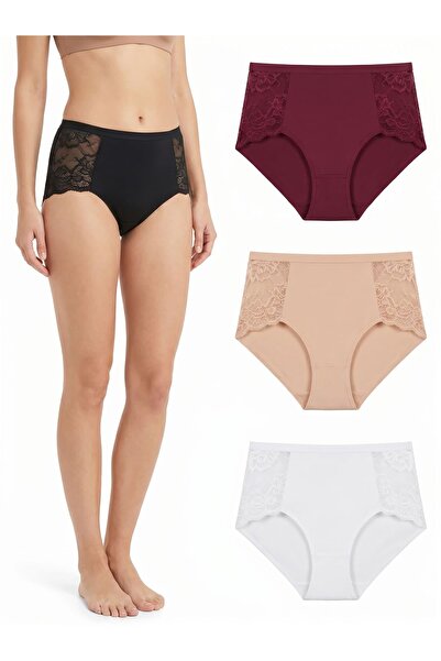 Hepsine Rakip Γυναικεία εσώρουχα Bato με δαντέλα στα πλαϊνά, ψηλόμεσα, μεγάλο...