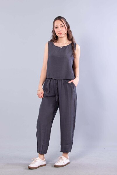 Mckanzie 3089 Σετ παντελονιού με ελαστικό κορδόνι στη μέση και μανίκια μηδέν ...