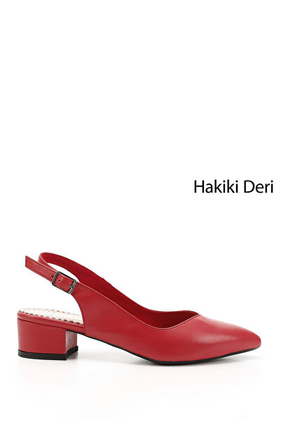 GÖNDERİ(R) Γυναικεία/Κορίτσια Κόκκινα Αντίκες Παπούτσια με Χοντρό Τακούνι Γνή...