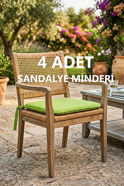 sevilya Comfort 4 τεμάχια μαξιλάρια καρέκλας με κορδόνια, ειδικά ραμμένα, από...