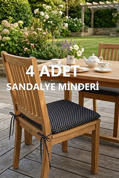 sevilya Comfort 4 τεμάχια μαξιλάρια καρέκλας με κορδόνια, ειδικά ραμμένα, από...