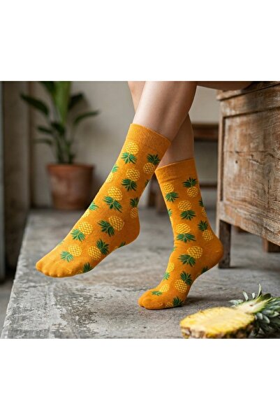 Çorap Kurdu Πολύχρωμες κάλτσες unisex με σχέδιο ανανά