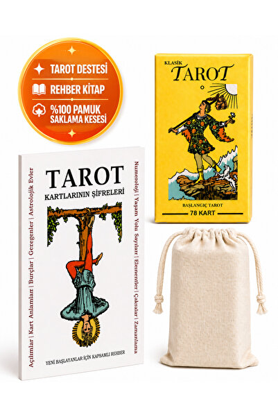 Katina Tarot Öğrenme Seti: Açıklamalı Klasik Deste, Kapsamlı Rehber Kitap, %1...