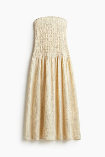 H&M Büzgülü Bandeau Elbise