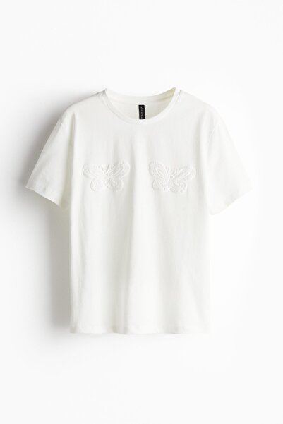 H&M Motif Detaylı Tişört