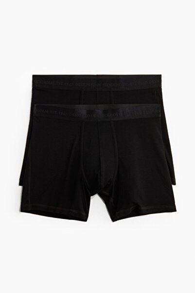 H&M 2’li Lycra® İçeren Normal Paça Boxer Şort