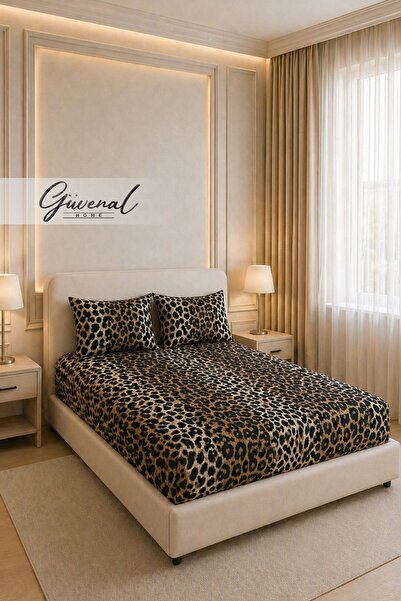 Güvenal Σετ σεντόνια Carmen από 100% βαμβάκι με μοτίβο και ελαστικό κάλυμμα μ...