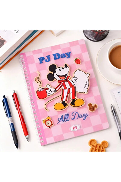 Miniso Disney Lisanslı Mickey Mouse Yemek Serisi B5 Boyutunda Dayanıklı PP Ka...