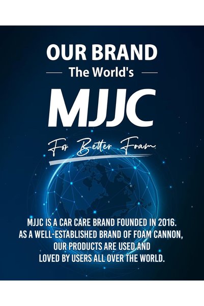 MJJC مدفع رغوة احترافي V2.0 (تقنية رغوة الثلج السميكة) مع موصل سريع 1/4 بوصة لغسالة الضغط، زجاجة سعة 40 أونصة
