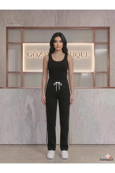 GÖZAY GROUP Kadın Yanı Biyeli Bol Paça Eşofman Altı
