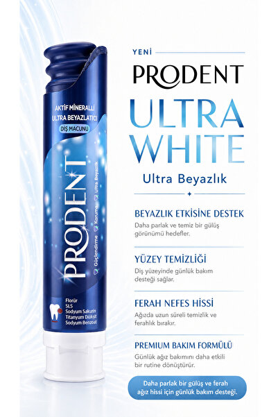 Prodent معجون أسنان طبيعي فائق التبييض من أكتيف مينيرال، يقوي بنية الأسنان