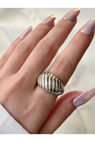 Eylülün Takısı Women's Silver Color Curved Ring