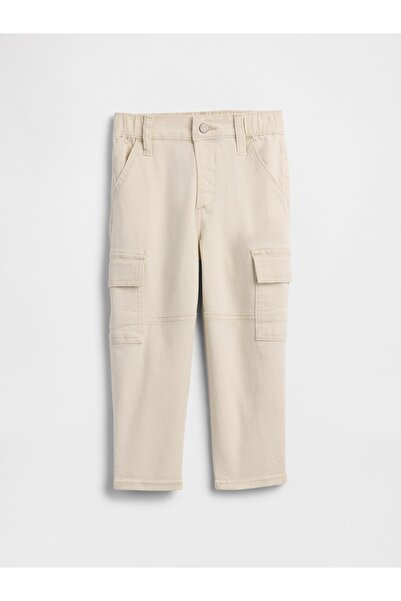 GAP Erkek Bebek Krem Baggy Kargo Jean Pantolon