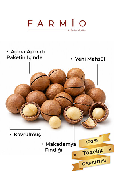 FARMİO Makademya Fındığı 200gr – Kabuklu Kavrulmuş