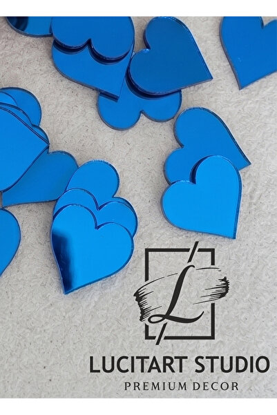 LucitART 10'lu Paket Mavi (Blue) Pleksi Dekoratif Kalpler 1mm Kendinden Yapış...