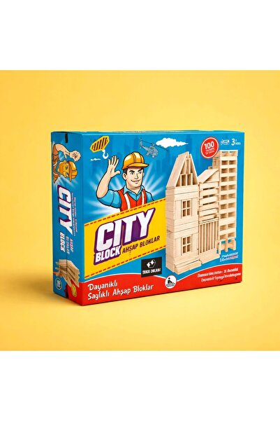 ZEKA DOLABI City Block Wooden Blocks Game