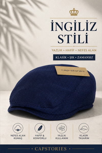 Capstories Kasket Şapka Yeni Sezon Pamuk Keten Mevsimlik Standart Beden Şapka...