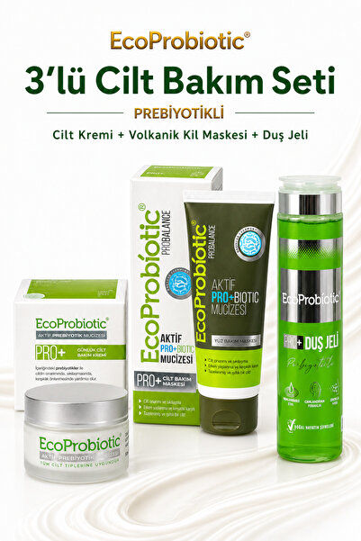 EcoProbiotic Prebiyotikli Cilt Bakım Seti | Cilt Kremi + Volkanik Kil Maskesi...