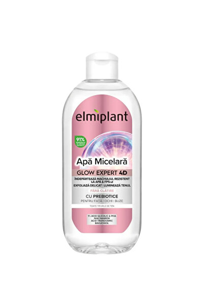 ELMIPLANT Glow Expert 4D Micellar Water Gently Cleanses Face, Eyes and Lips, ...