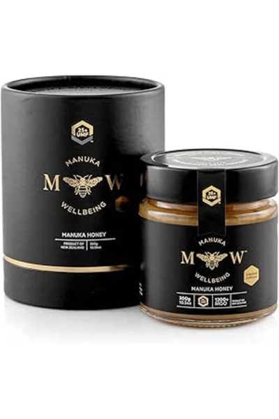 manuka wellbeing عسل مانوكا طبي UMF 25+ MGO 1200+ بوزن 300 جرام/10.5 أونصة - ...