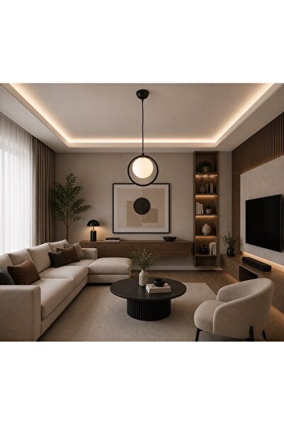 OSC HOME AYDINLATMA TASARIM halka TEKLİ BEYAZ CAM