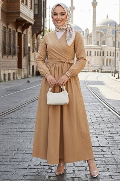 Bestenur Na vezivanje Bluza i suknja dupli set 1465 - Kamen