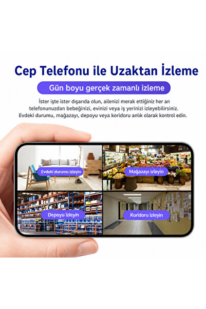 Teknomila 1080p Çift 2.4/5g Wifi Ip Kamera Akıllı Ev Güvenlik Cctv Sistemi Hareket Izleme Sesli Interkom