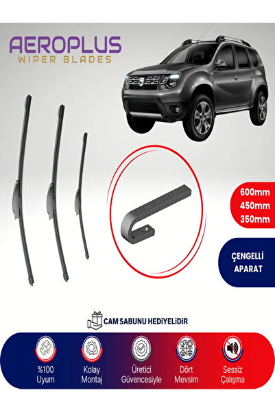 Aeroplus Dacia Duster Ön Arka Muz Silecek Takımı 2015-2016