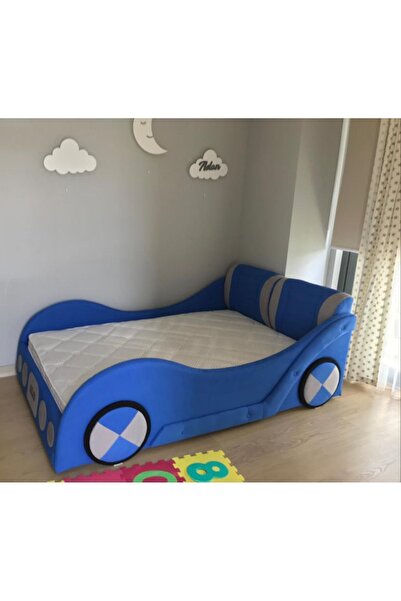Puf Bebe Montessori Her Tarafı Yumuşacık Puf 90x190 Ölçüde Arabalı Çocuk Yata...