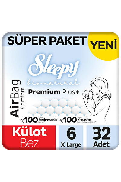 Sleepy Bio Natural Premium Plus Airbag Comfort Süper Paket Külot Bez 6 Numara...