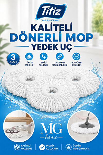 VENON 3 Adet 💙KALİTELİ 💙 TİTİZ Storm Mafsallı Mop Yedek Bez Tp-855 Mikrofib...