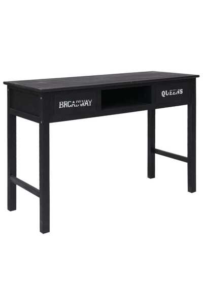 Concept Masă consolă, negru, 110 x 45 x 76 cm, lemn