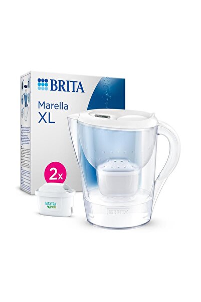 BRITA MARELLA XL 2 FİLTRELİ SÜRAHİ PAKETİ PRO-BEYAZ 3,5 LT