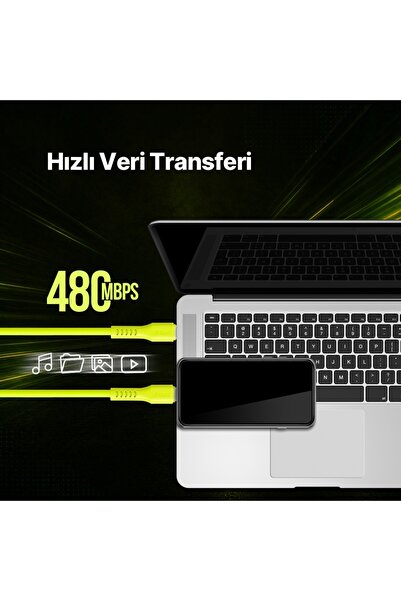 Ttec USB-C - USB-C 120cm 60W PD/QC Hızlı Şarj/Data Kablosu - 2DK59