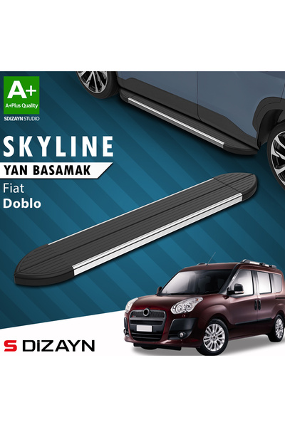 S Dizayn Fiat Doblo 2 Skyline Krom Yan Basamak 193 Cm 2010-2022 A+ Kalite FI-...